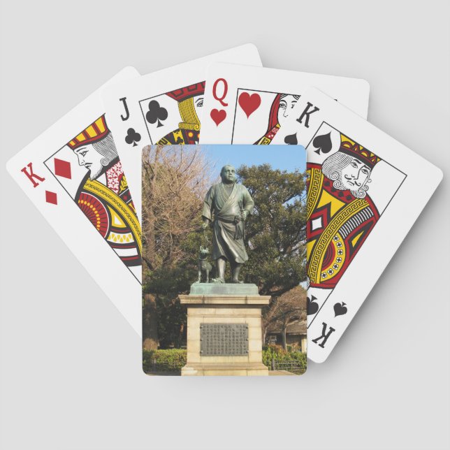 Baraja De Cartas Saigo Takamori (El último Samurai) y estatua de pe (Reverso)