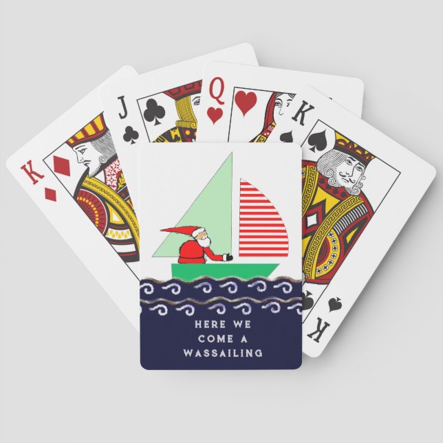 Baraja De Cartas Sailing Christmas Holiday (Reverso)