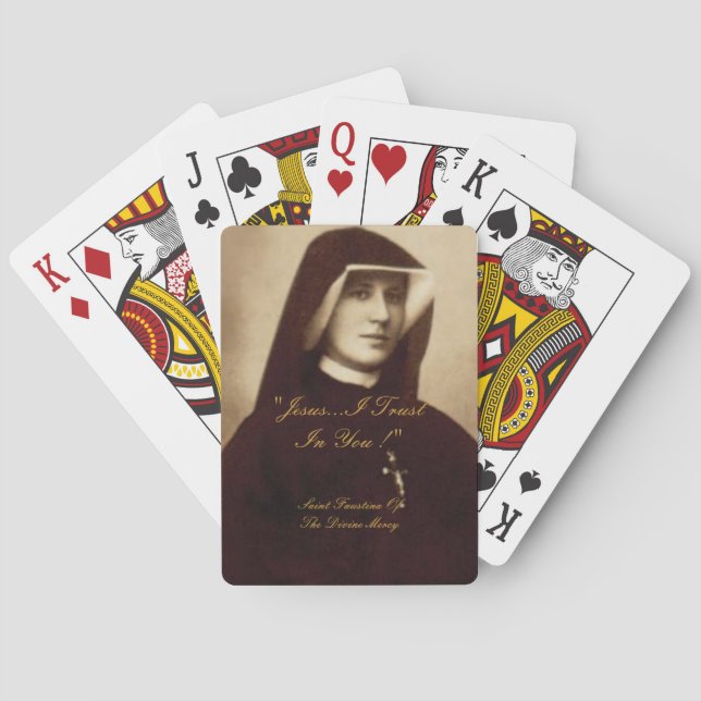 BARAJA DE CARTAS SAINT FAUSTINA DE LA DIVINA MERCÍA (Reverso)