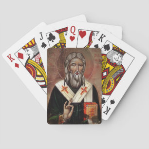 Baraja De Cartas Saint Patrick con mano levantada