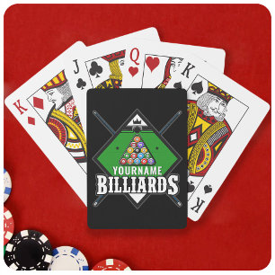 Baraja De Cartas Sala de billar personalizada NOMBRE de pila de rac