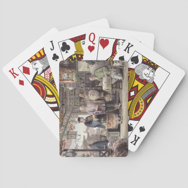 Baraja De Cartas Sala de exposición de un comerciante de la (Reverso)