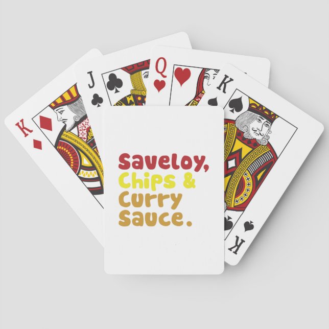 Baraja De Cartas Salsa de salchichas y salsa de curry. (Reverso)