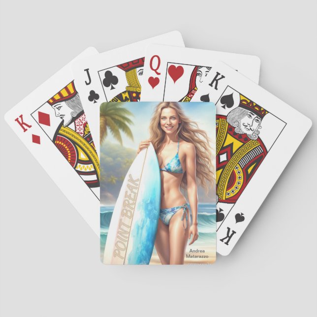 Baraja De Cartas salto de punto de acción chica (Reverso)