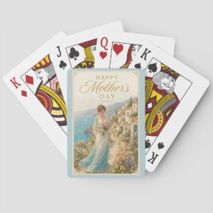 Baraja De Cartas Saludo del Día de la Madre Serenidad Costera