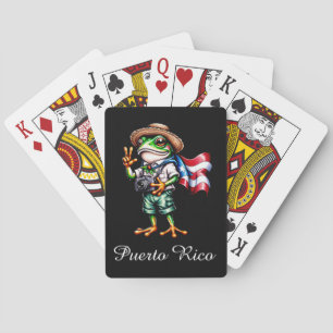 Baraja De Cartas Saludos desde Puerto Rico Rana Coqui Boricua
