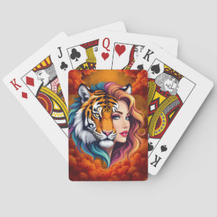 Baraja De Cartas Salvaje interior – Diosa del Espíritu del Tigre. 