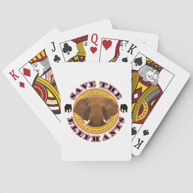 Baraja De Cartas Salvemos a los elefantes (Reverso)