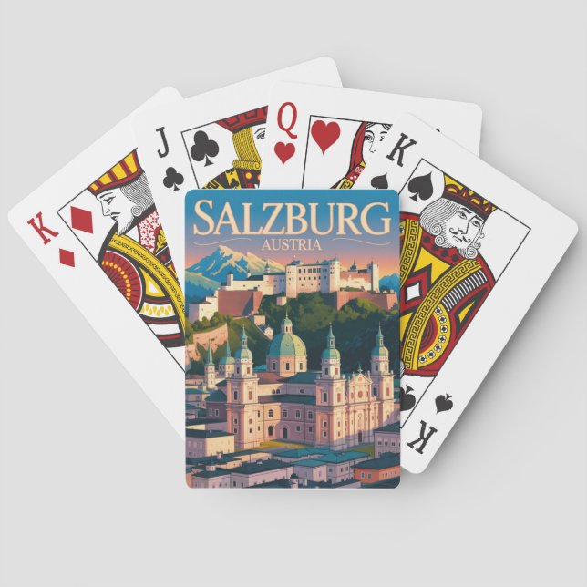 Baraja De Cartas Salzburgo Austria (Reverso)