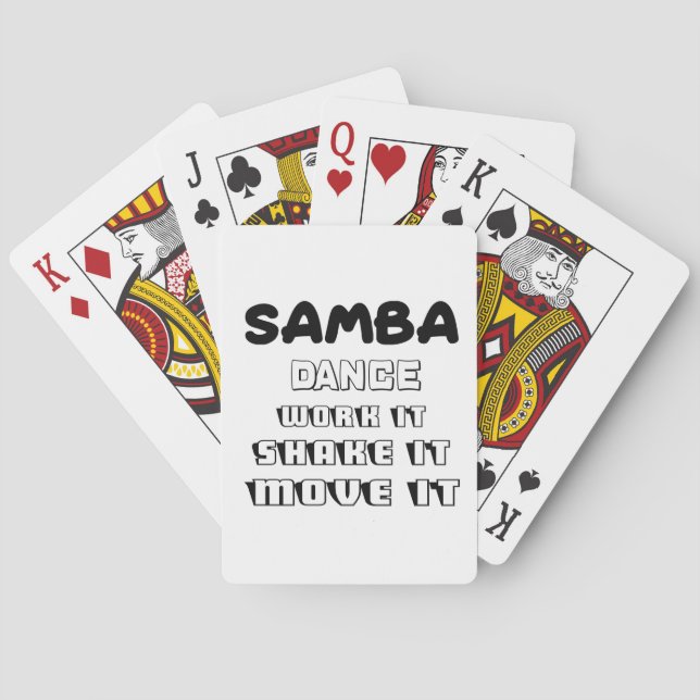 Baraja De Cartas Samba Dance trabajarlo, sacudirlo, moverlo (Reverso)