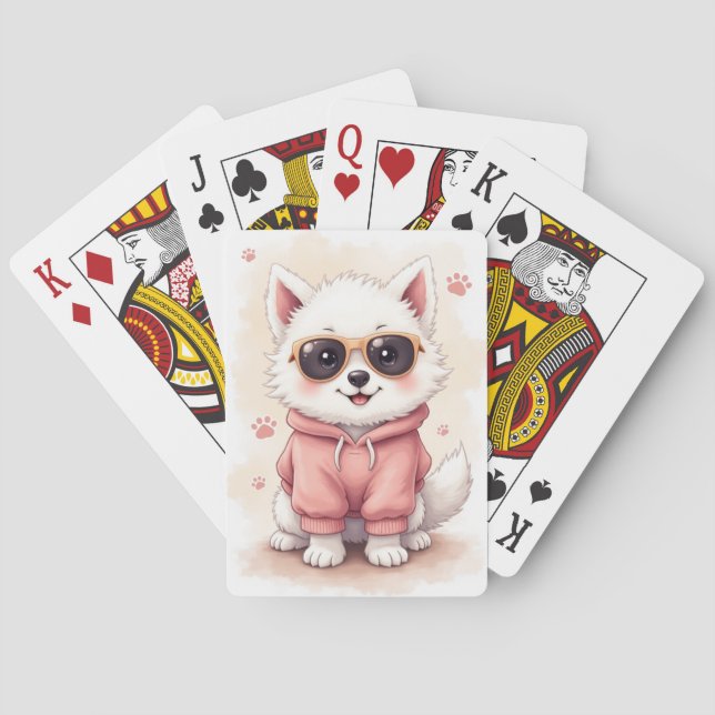 Baraja De Cartas Samoyed Kawaii Divertido (Reverso)