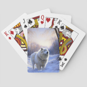 Baraja De Cartas Samoyed Let It Snow Navidades