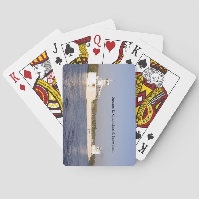 Baraja De Cartas Samuel D. Champlain & Innovation play cards (Reverso)