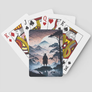 Baraja De Cartas Samurai al atardecer