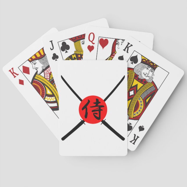Baraja De Cartas SAMURAI - Espada y kanji (Reverso)