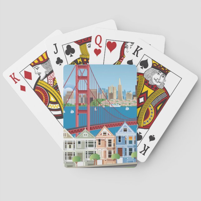 Baraja De Cartas San Francisco, CA | La Ciudad A Orillas De La Bahí (Reverso)