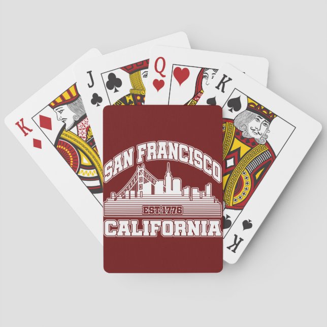 Baraja De Cartas San Francisco, California (Reverso)