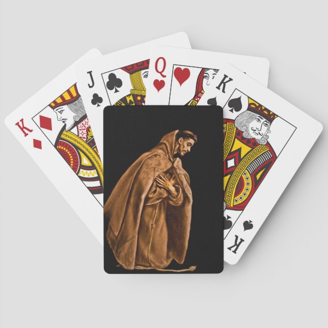 Baraja De Cartas San Francisco de rodillas (Reverso)
