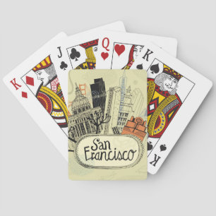 Baraja De Cartas San Francisco dibujado mano