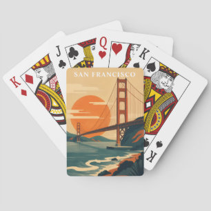 Baraja De Cartas San Francisco Travel Vintage Puente Golden Gate