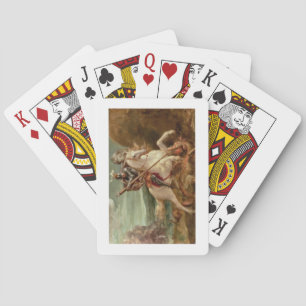 Baraja De Cartas San Jorge matando al dragón, (petróleo en el panel