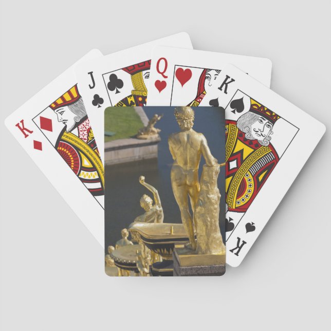 Baraja De Cartas San Petersburgo, fuentes de la Gran Cascada (Reverso)