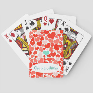 Baraja De Cartas San Valentín, uno en un millón de corazones