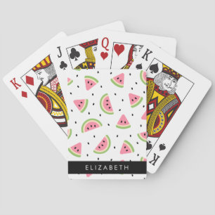 Baraja De Cartas sandías rosas, semillas de sandía, tu nombre