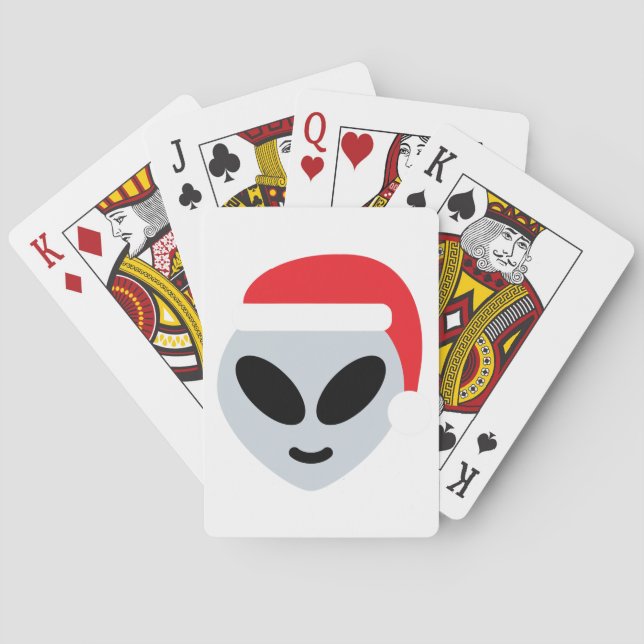 Baraja De Cartas santa claus alien emoji (Reverso)