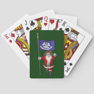 Baraja De Cartas Santa Claus Con El Diseño De Luisiana