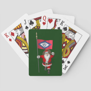 Baraja De Cartas Santa Claus Con El Fin De Arkansas