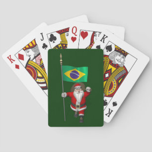 Baraja De Cartas Santa Claus Con El Fin De Brasil