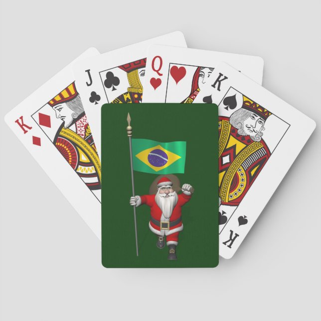 Baraja De Cartas Santa Claus Con El Fin De Brasil (Reverso)