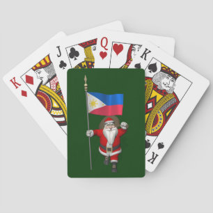 Baraja De Cartas Santa Claus Con El Fin De Filipinas