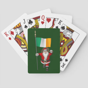 Baraja De Cartas Santa Claus Con El Fin De Irlanda