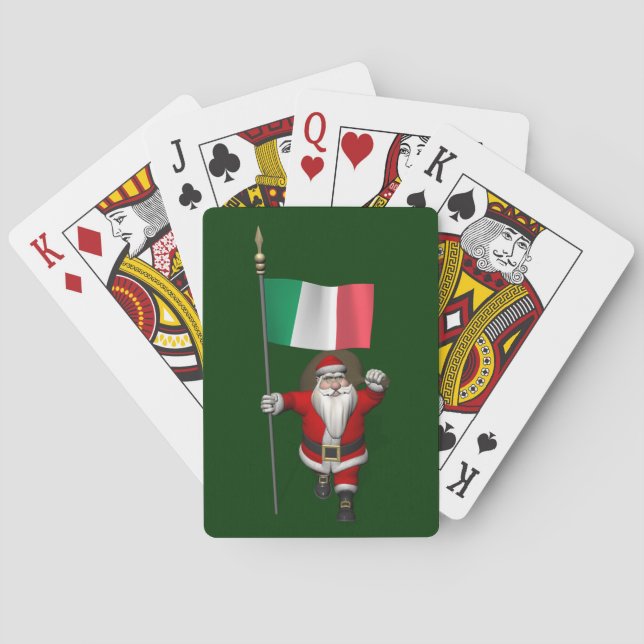 Baraja De Cartas Santa Claus Con El Fin De Italia (Reverso)