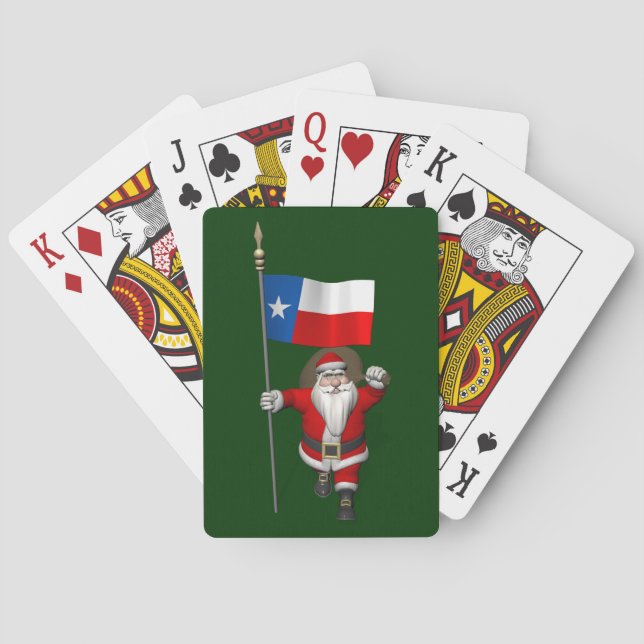 Baraja De Cartas Santa Claus con el fin de Texas (Reverso)
