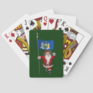 Baraja De Cartas Santa Claus con el fin del estado de Nueva York