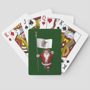 Baraja De Cartas Santa Claus Con El Firma De Illinois