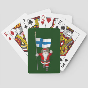 Baraja De Cartas Santa Claus Con El Firme De Finlandia