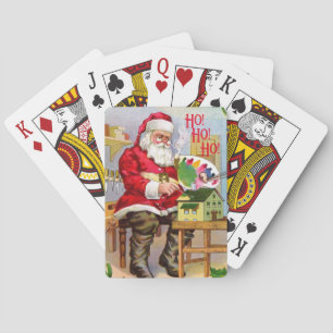 Baraja De Cartas Santa Claus En Su Taller