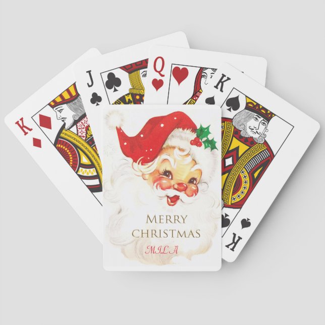 Baraja De Cartas Santa Claus, Feliz Navidad (Reverso)