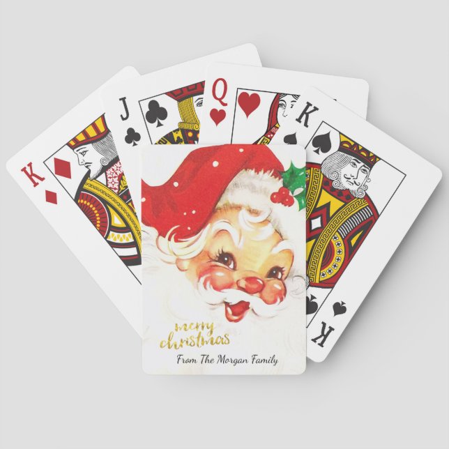 Baraja De Cartas Santa Claus Feliz Navidad (Reverso)