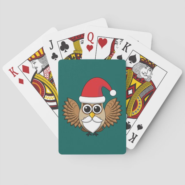 Baraja De Cartas Santa Claus Owl (Reverso)