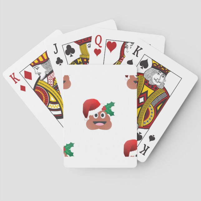 Baraja De Cartas santa claus poop emoji (Reverso)