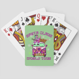 Baraja De Cartas SANTA CLAUS WORLD TOUR estilo de los 70 graciosos