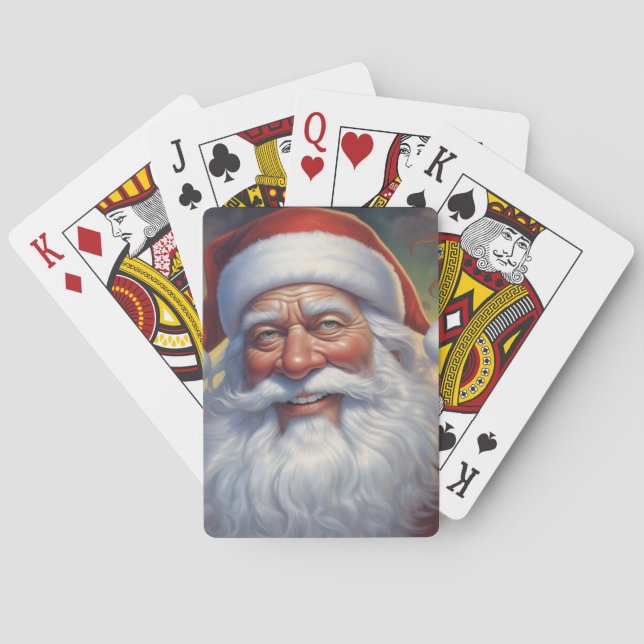 Baraja De Cartas Santa Cláusula Feliz Navidad Feliz Año Nuevo (Reverso)