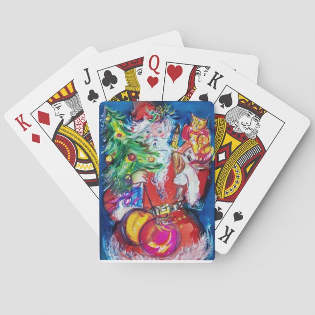 BARAJA DE CARTAS SANTA CON NAVIDAD Y REGALOS (Reverso)
