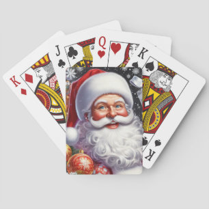 Baraja De Cartas Santa con regalo y adornos