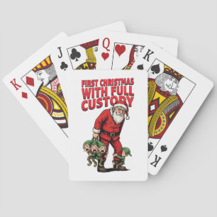Baraja De Cartas Santa Custodia Total Elfos Fiesta Divertida Navida